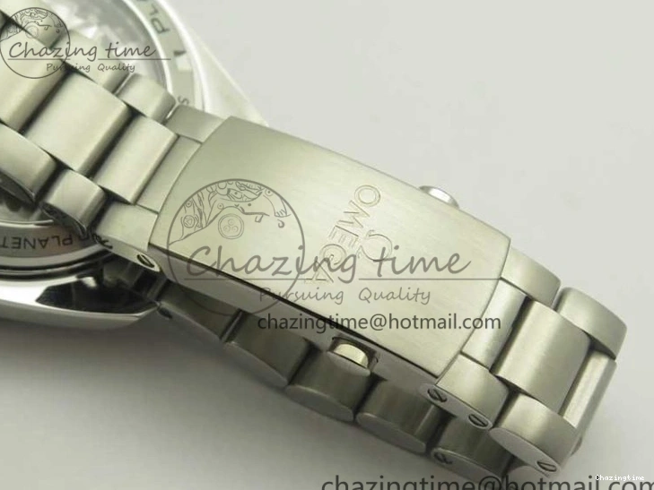 0312 Chic Planet Ocean 600M Co-Axial GMT 43.5mm VSF 1:1 Best Edition Black Dial Silver Markers on SS Bracelet A8605 Super Clone 8025